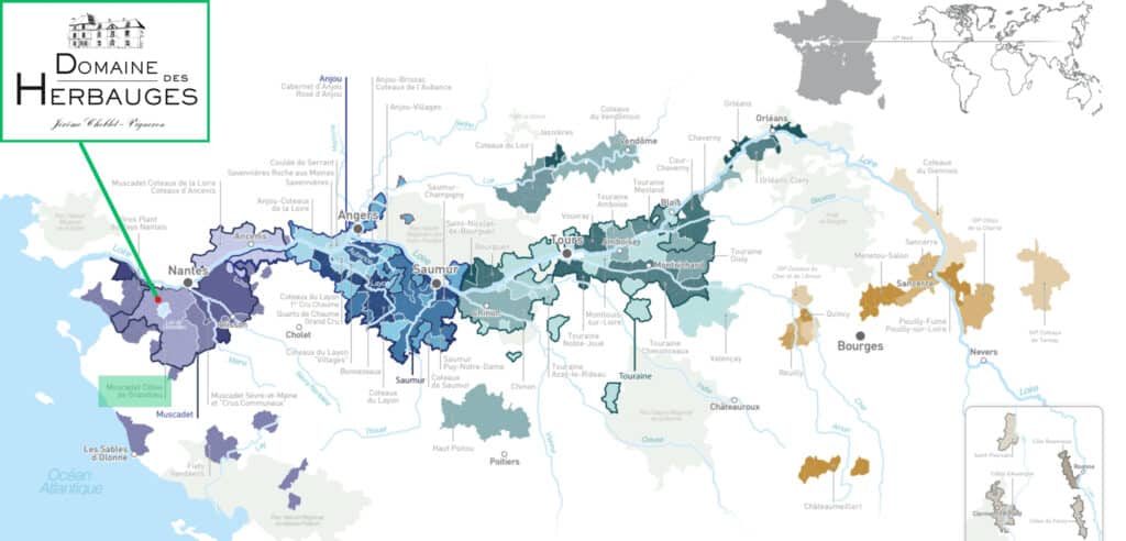 Carte Vallee de La Loire Domaine Des Herbauges